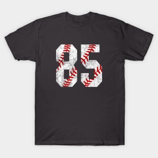 Vintage #85 Baseball Laces Baseball Mom Jersey Love Baseball T-Shirt